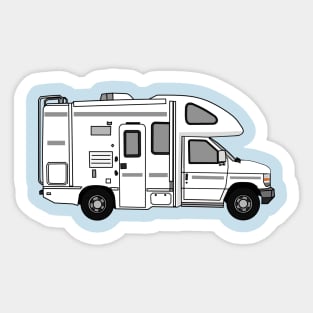 Campervan cartoon illustration Sticker